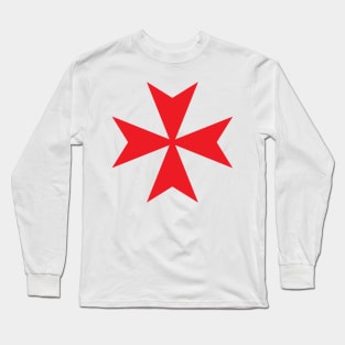 St. John's Cross / Maltese Cross (red) Long Sleeve T-Shirt